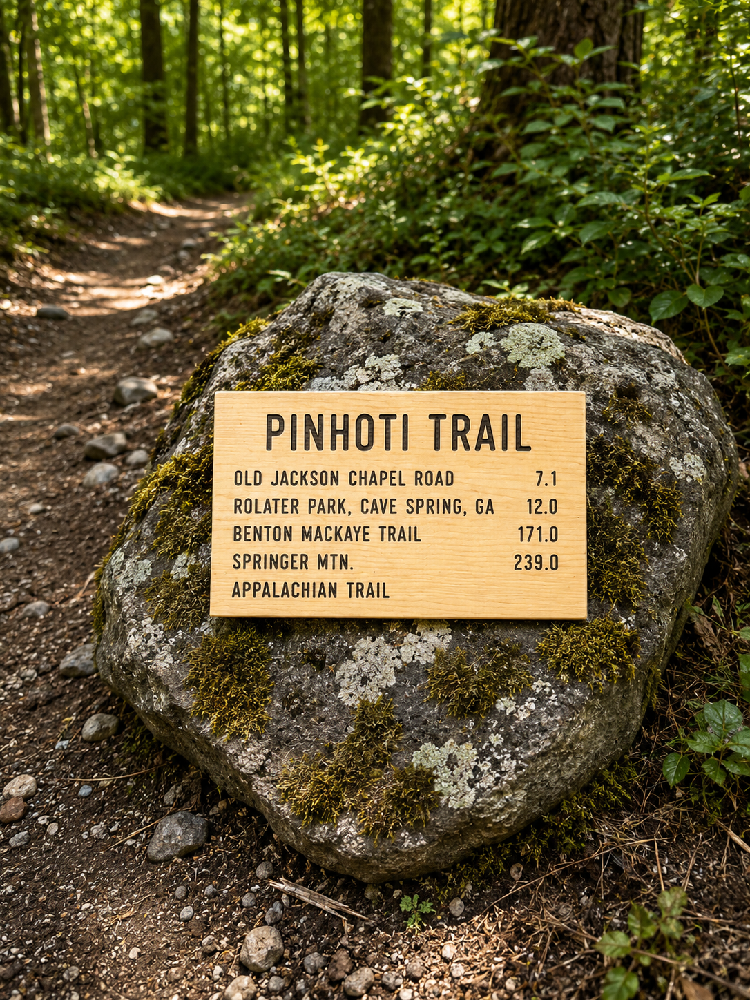 Pinhoti Trail Sign – Old Jackson Chapel Road