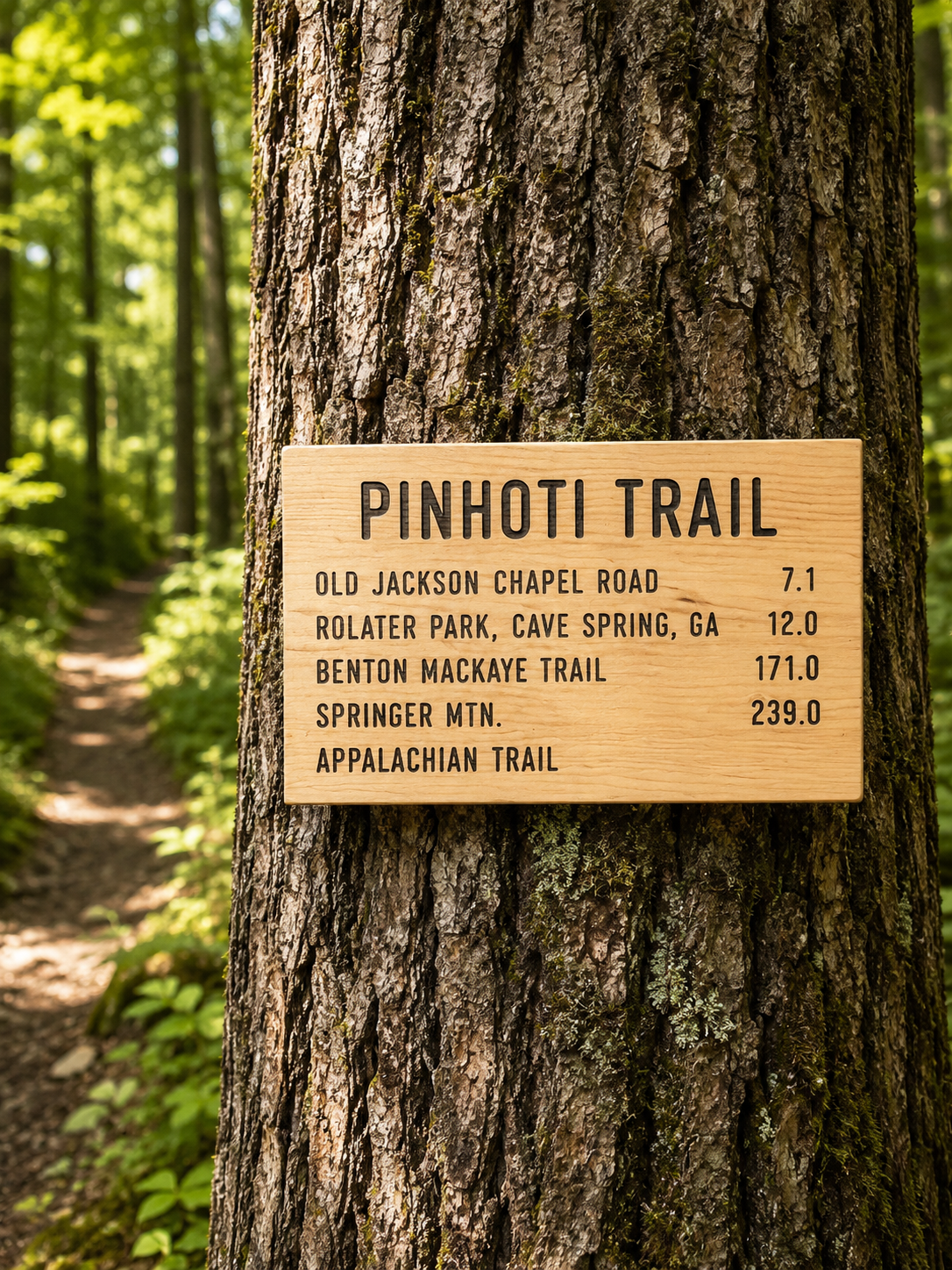Pinhoti Trail Sign – Old Jackson Chapel Road
