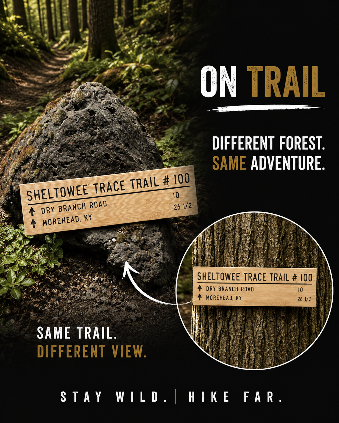 Sheltowee Trace Trail Sign – Dry Ranch Road