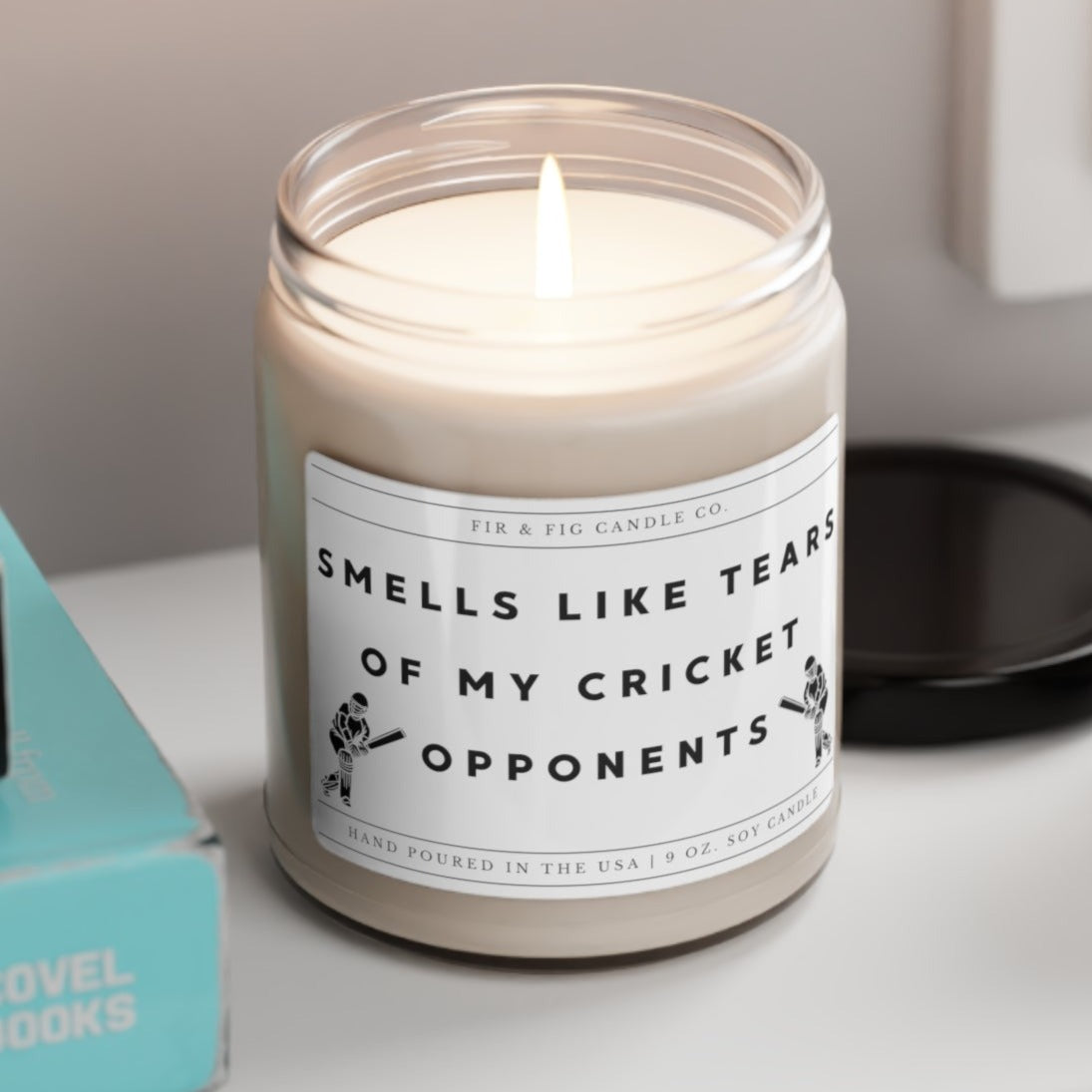 Smells Like Tears of my CRICKET Opponents 100% Eco-Friendly 9oz Soy Candle, Funny Candles, Gift for Him, Cricket candle Gift, Birthday Gift