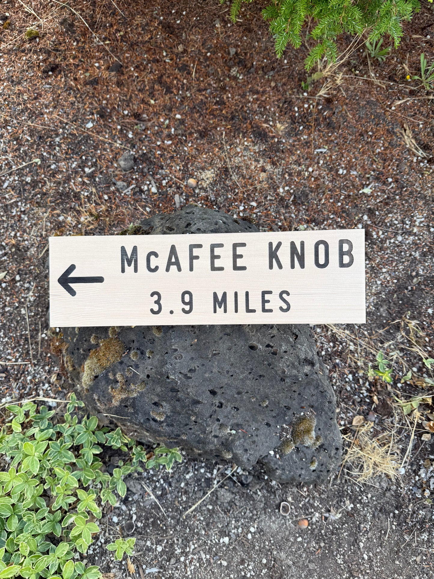AT thru hiker gift featuring McAfee Knob, handcrafted for Appalachian Trail hikers and long-distance backpacking enthusiasts
