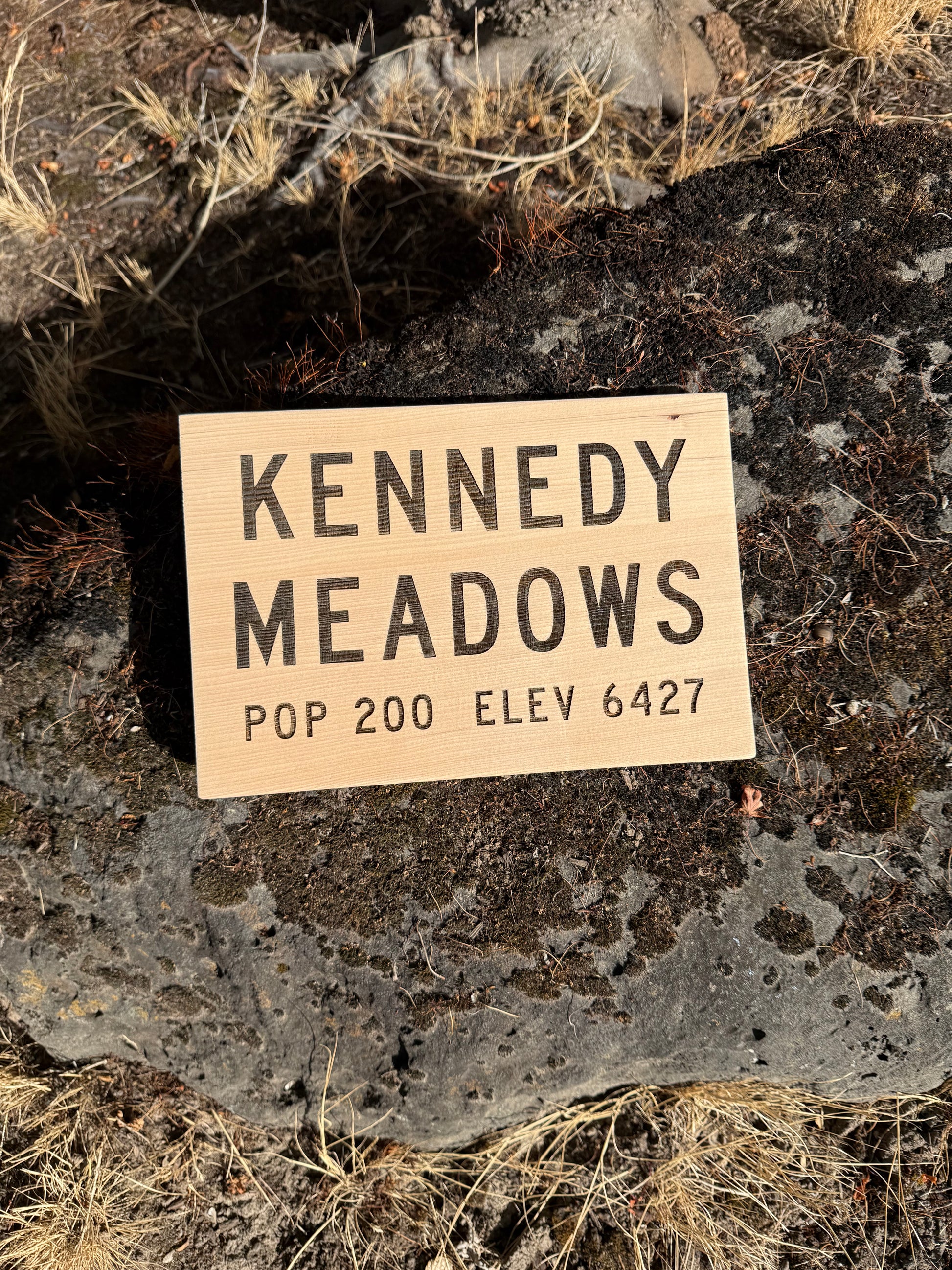Kennedy Meadows PCT sign gift for backpackers, thru hikers, section hikers, and Pacific Crest Trail adventurers