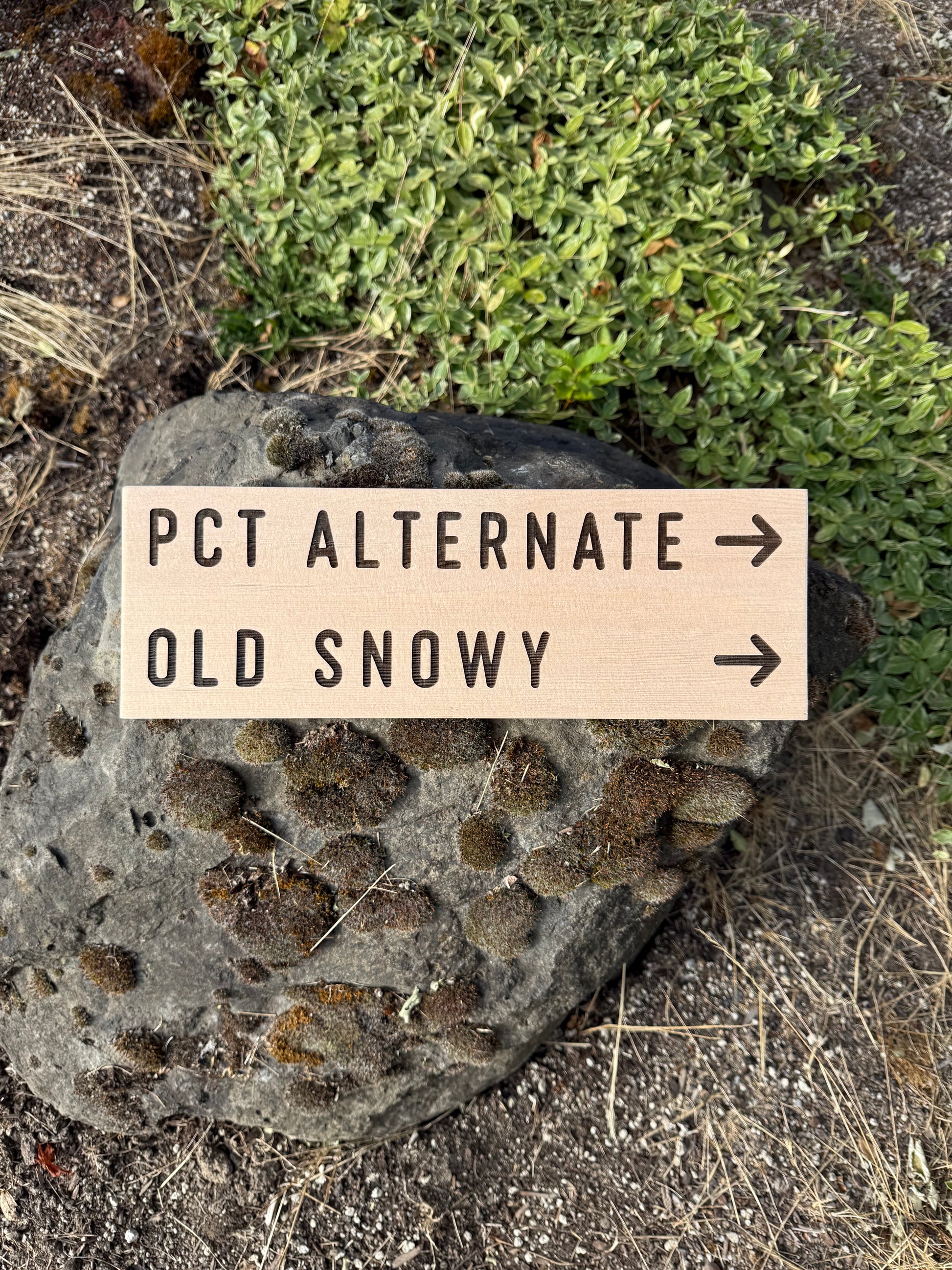 Pacific Crest Trail Alternate Old Snowy sign gift for backpackers, thru hikers, section hikers, and long-distance trail adventurers