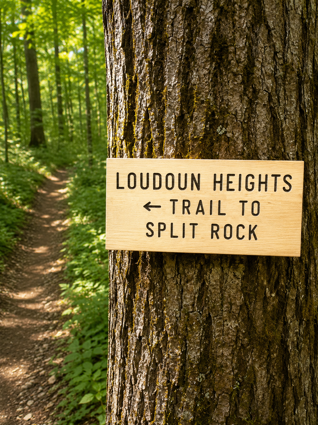 Wooden Appalachian Trail sign gift for thru hikers, backpackers, and Appalachian Trail fans