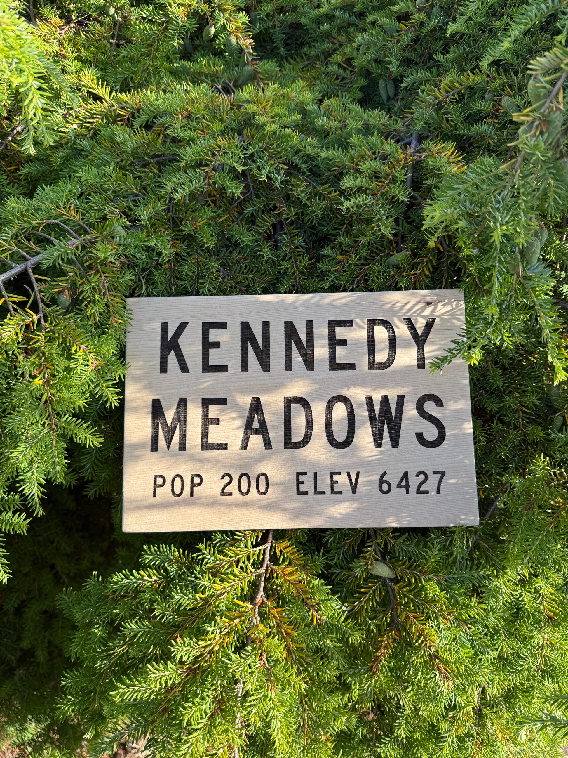 Kennedy Meadows Pacific Crest Trail keepsake sign celebrating PCT hiking memories, backpacking adventures, and trail milestones