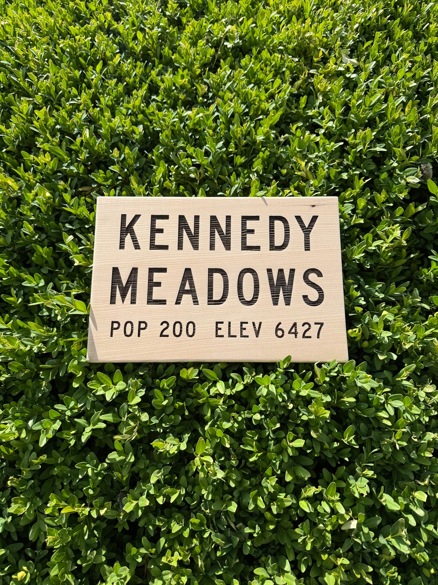 Kennedy Meadows PCT wooden trail sign, a unique Pacific Crest Trail gift for thru hikers, backpackers, and trail lovers