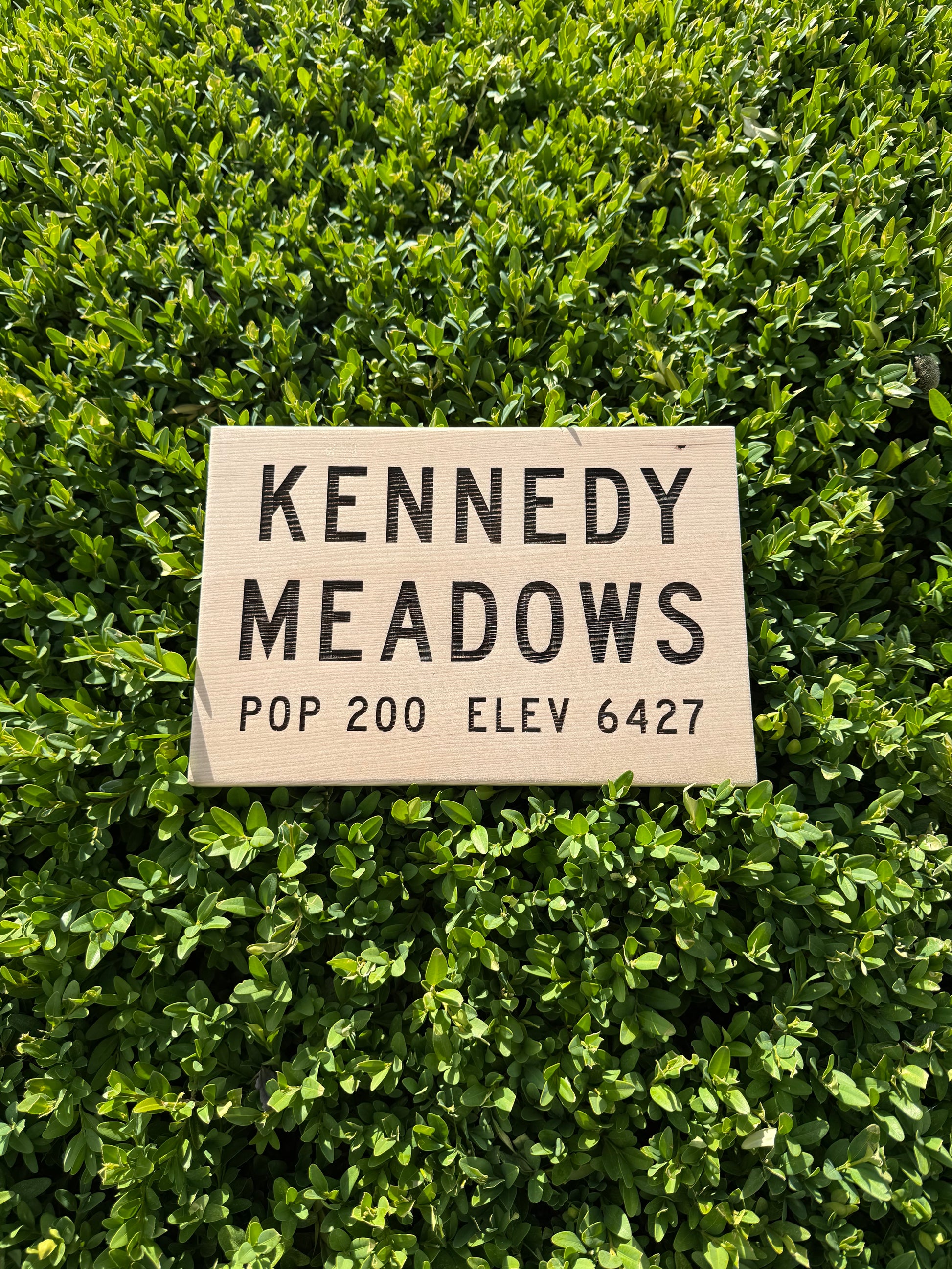 Kennedy Meadows PCT wooden trail sign, a unique Pacific Crest Trail gift for thru hikers, backpackers, and trail lovers