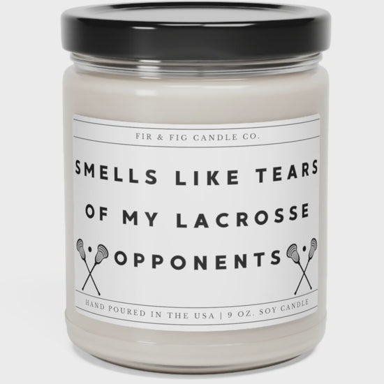 Smells Like Tears of my LACROSSE Opponents 100% Eco-Friendly 9oz Soy Candle, Funny Candles, Gift for Him, candle Gift, Birthday Gift, decor