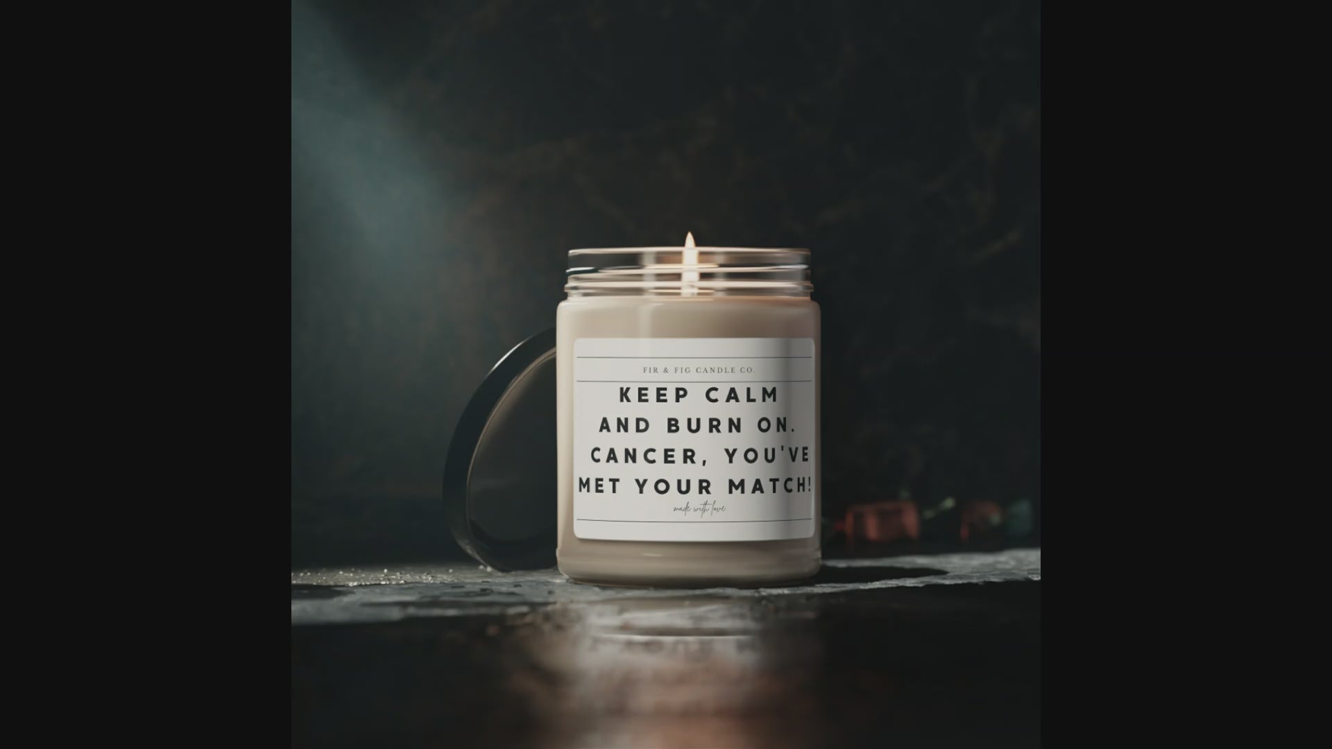 Cancer you have met your Match candle, Eco-Friendly 100% 9oz Soy Candle, Cancer Survivor, Cancer Awareness, Fight Cancer, cancer candle gift