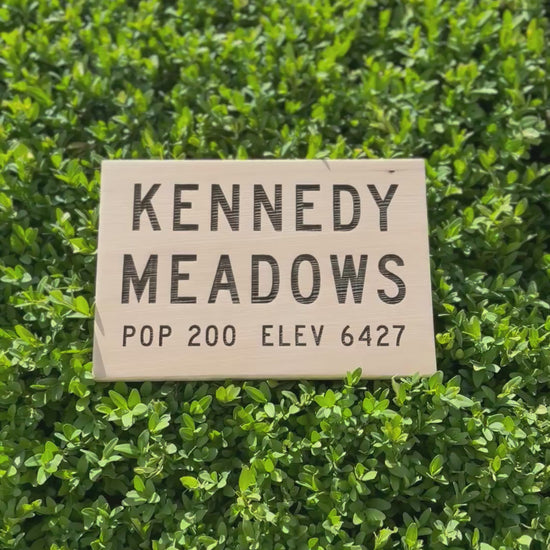 PCT Kennedy Meadows sign gift for Pacific Crest Trail thru hikers celebrating an iconic long-distance hiking milestone