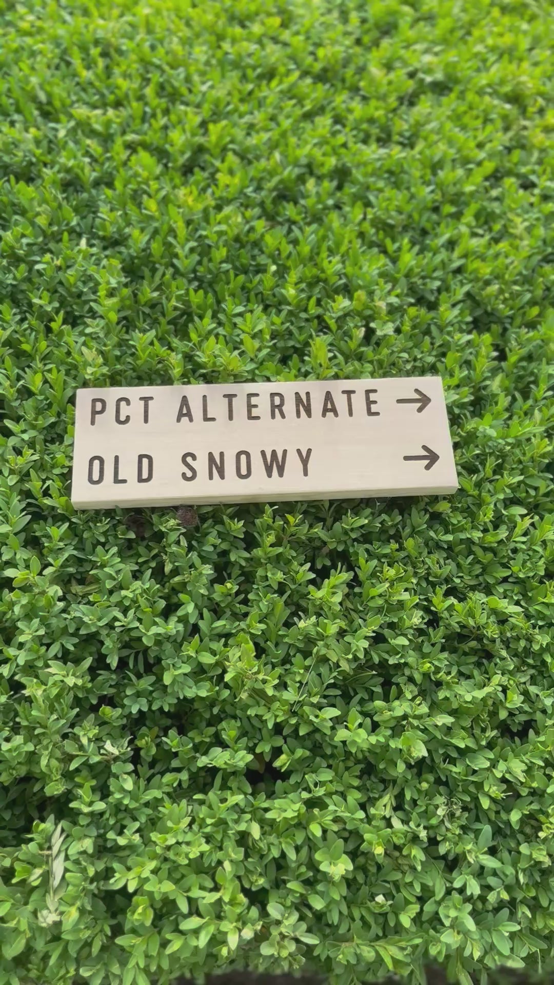 Handmade Old Snowy Trail wooden sign, a unique gift for Pacific Crest Trail hikers, PCT thru hikers, and backpackers