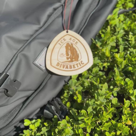 personalized wooden Ice Age Trail backpack tag with engraved trail name, laser engraved reclaimed wood Ice Age Trail name tag for hikers, custom Ice Age Trail thru-hiker gift lightweight wooden tag, handmade wooden Ice Age Trail keepsake with leather loop, eco-friendly Ice Age Trail hiking tag personalized with trail nickname, custom engraved wood Ice Age Trail badge for backpack or keychain, unique Ice Age Trail hiker gift lightweight wooden trail name tag, rustic handmade Ice Age Trail gear tag