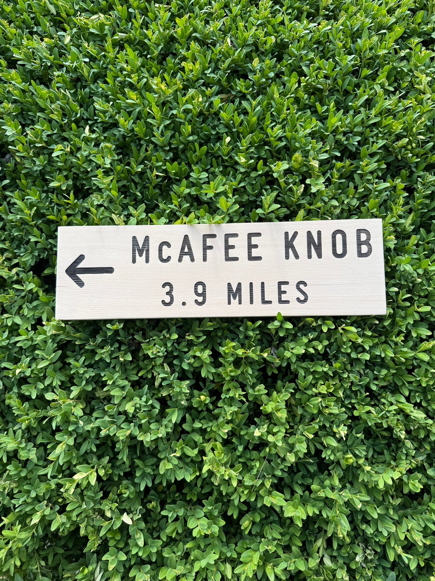 McAfee Knob hiking sign inspired by the famous Appalachian Trail destination near Roanoke Virginia for trail and outdoor lovers