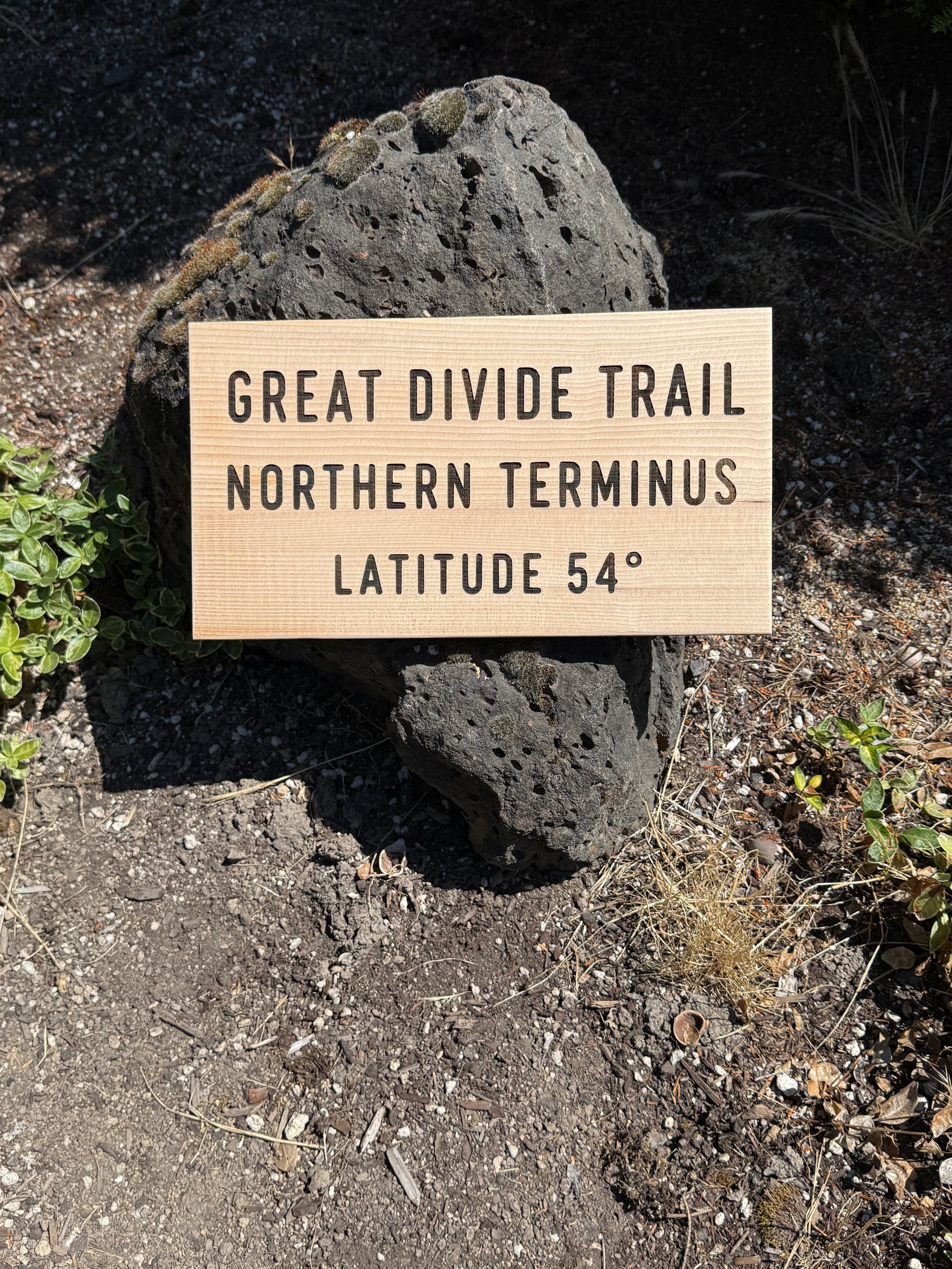 Unique Great Divide Trail sign gift for thru hikers, section hikers, and wilderness explorers