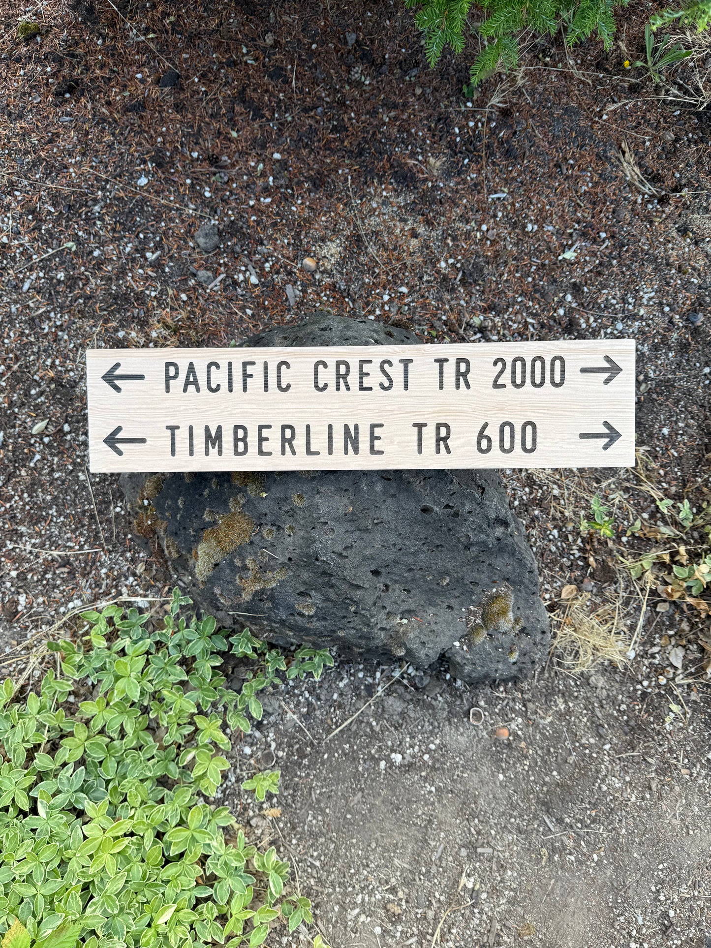 Timberline Trail 600 wooden sign for Mount Hood wall decor, hiking rooms, mountain cabins, and Pacific Crest Trail collections
