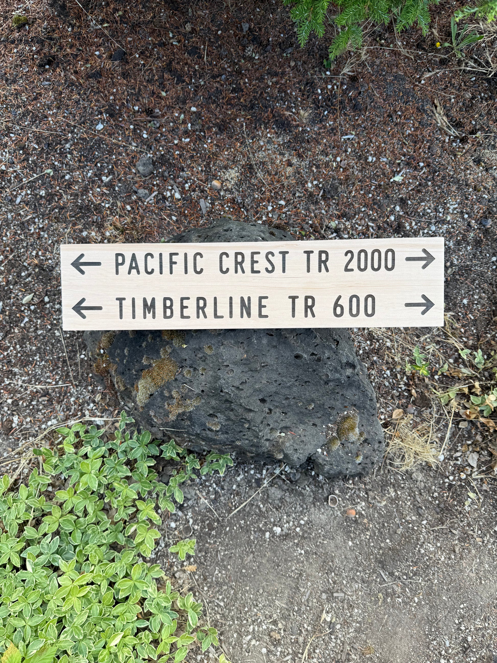 Timberline Trail 600 wooden sign for Mount Hood wall decor, hiking rooms, mountain cabins, and Pacific Crest Trail collections