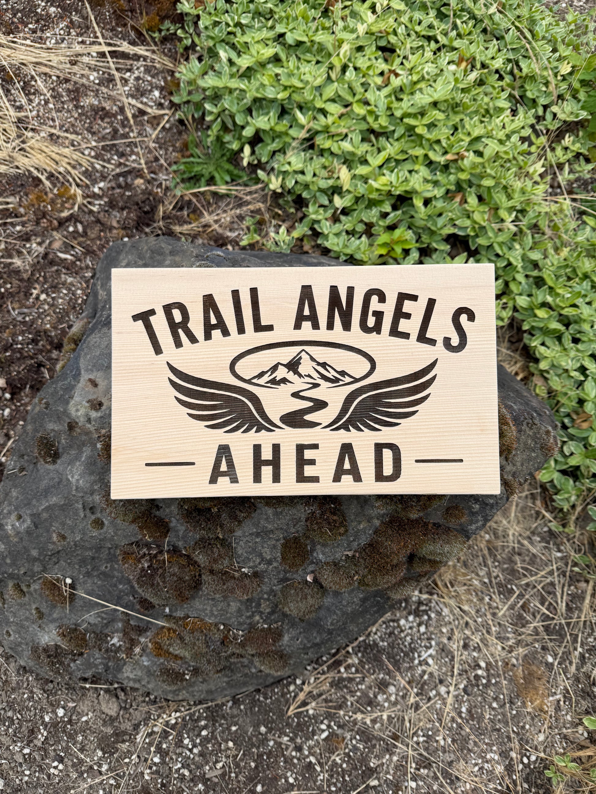 Personalized-style Trail Angels wooden sign makes a memorable retirement or appreciation gift for Trail Angels